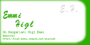 emmi higl business card